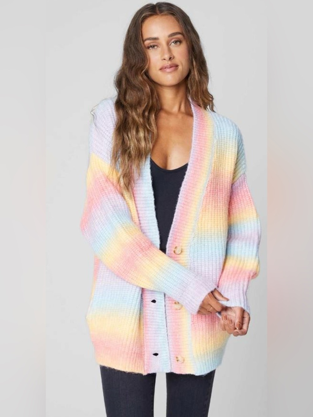 BNWT $140 Blank NYC oversized rainbow cardigan